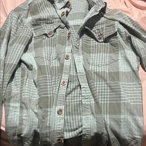 Roxy Men's Green Plaid Casual Shirt